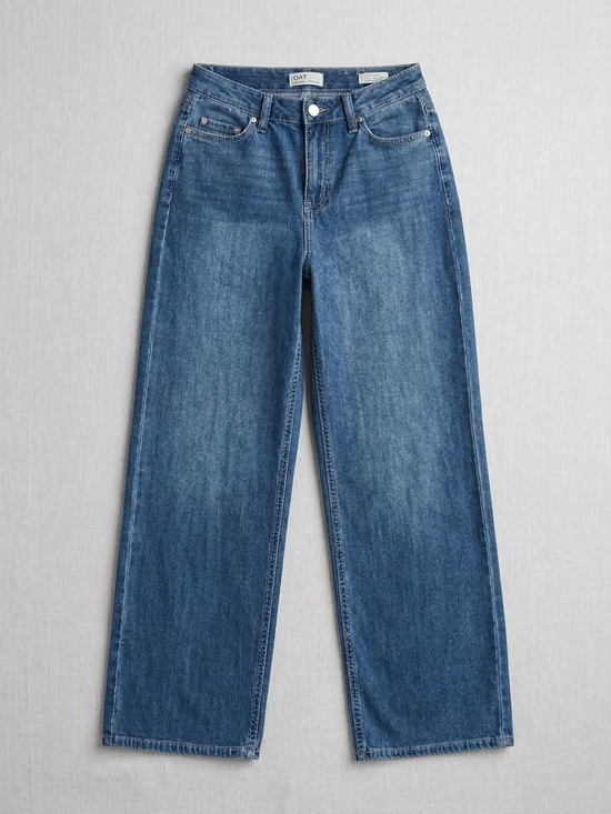 Oat New York Pants - Oat New York Wide-Leg Jeans in Blue Wash